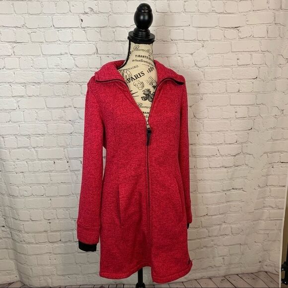Kenneth Cole REACTION Women Red Zip Up Hoodie S - Picture 1 of 9
